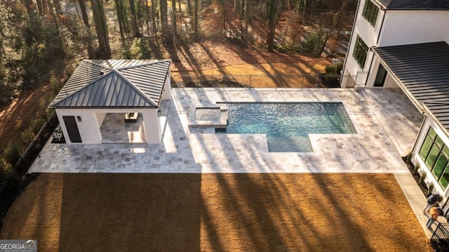 5211 Powers Ferry Rd, Sandy Springs, GA 30327 - view of swimming pool with a patio and fence