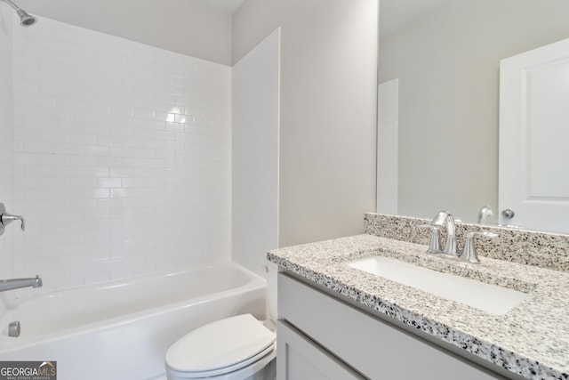 1405 Attwater Dr, Atlanta, GA 30316 - full bath featuring vanity, toilet, and bathing tub / shower combination