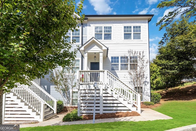 1405 Attwater Dr, Atlanta, GA 30316 - view of front of property with stairway and a front lawn