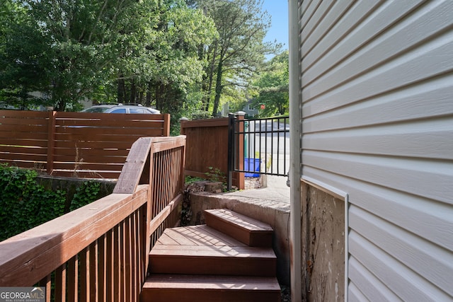 wooden terrace with fence