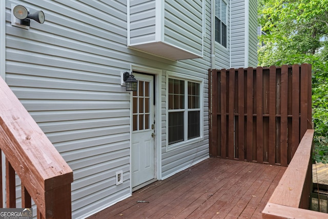 view of wooden deck