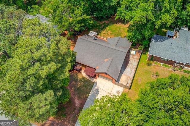view from above of property