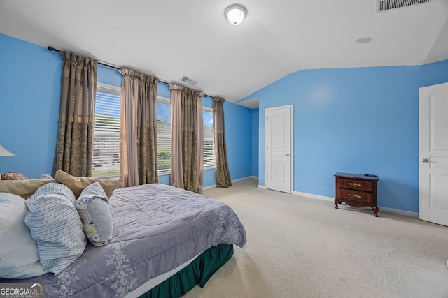 2656 Avanti Way, Decatur, GA 30035 - carpeted bedroom with vaulted ceiling and baseboards