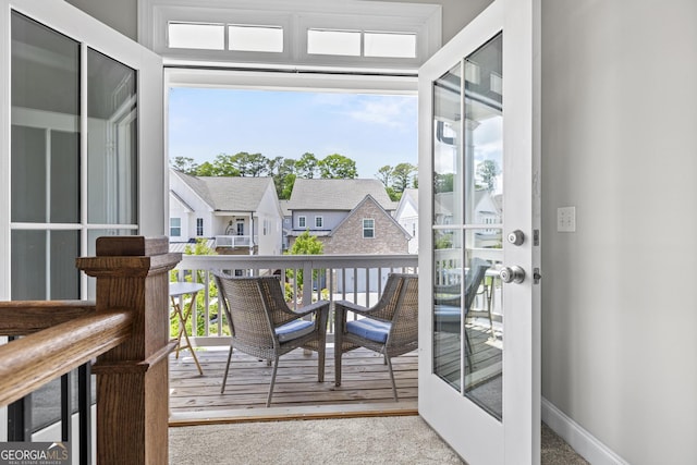 balcony featuring a residential view