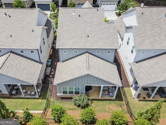 aerial perspective of suburban area