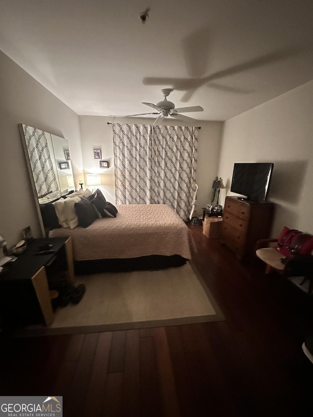 200 Renaissance Pkwy Unit 305, Atlanta, GA 30308 - bedroom featuring wood finished floors and a ceiling fan