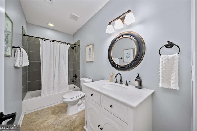 66 Mobile Ave NE, Atlanta, GA 30305 - full bathroom with shower / bath combo, vanity, and toilet