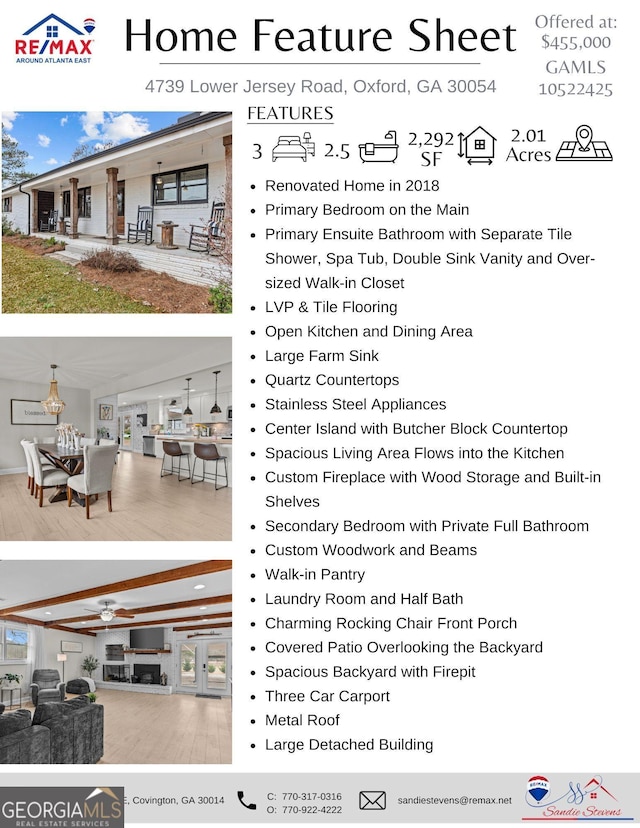4739 Lower Jersey Rd, Oxford, GA 30054 - view of marketing collateral with multiple images