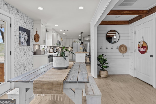 4739 Lower Jersey Rd, Oxford, GA 30054 - entryway with light wood-style flooring and recessed lighting