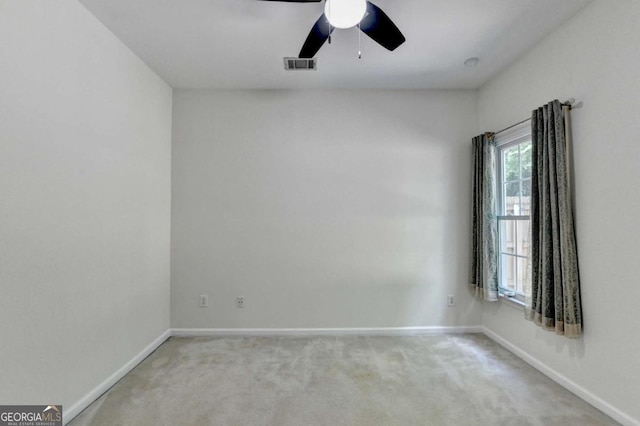 1095 S Bethany Creek Dr, Alpharetta, GA 30004 - spare room with ceiling fan, light carpet, and baseboards