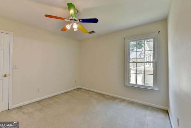 1095 S Bethany Creek Dr, Alpharetta, GA 30004 - empty room with a ceiling fan, light colored carpet, and baseboards