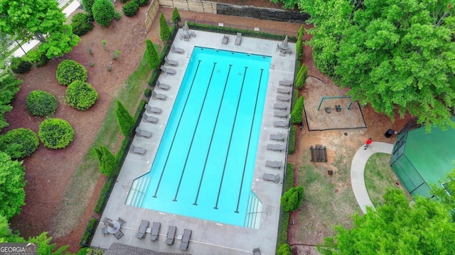 1095 S Bethany Creek Dr, Alpharetta, GA 30004 - bird's eye view of a pool