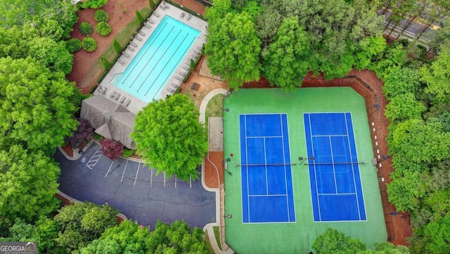 1095 S Bethany Creek Dr, Alpharetta, GA 30004 - aerial view of a pool area