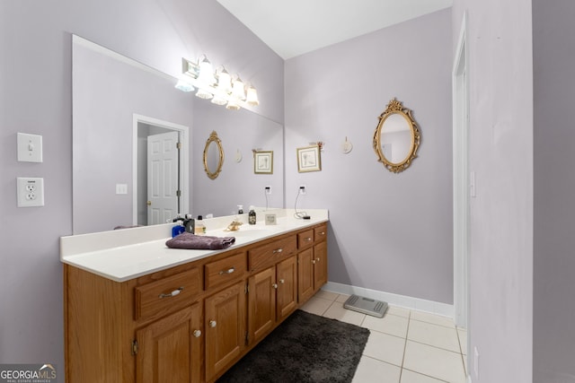 604 Clearwater Ct, Mcdonough, GA 30252 - bathroom with vanity and tile patterned floors