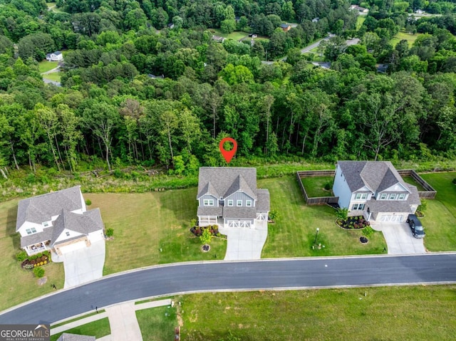 17 Ridgeline Way NW, Cartersville, GA 30121 - aerial view of property and surrounding area featuring a heavily wooded area