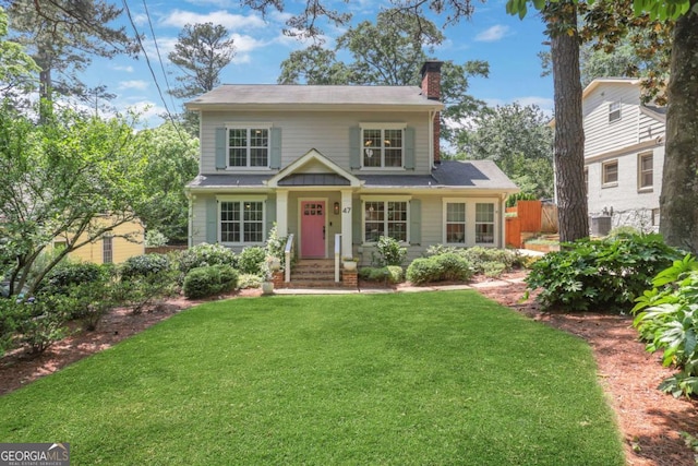 47 Roseclair Dr SE, Atlanta, GA 30317 - view of front of house featuring a chimney and central AC