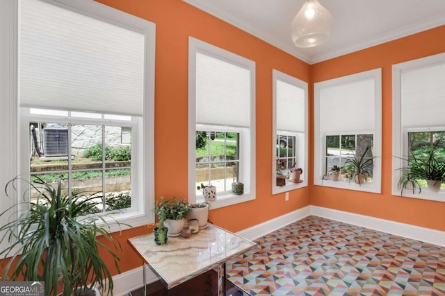 47 Roseclair Dr SE, Atlanta, GA 30317 - sunroom / solarium featuring baseboards and ornamental molding