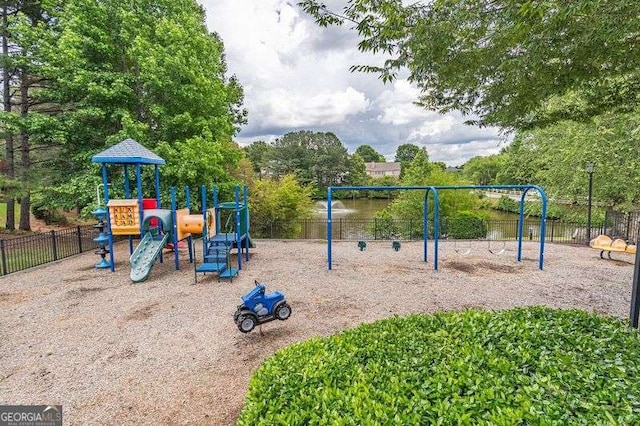 communal playground with fence