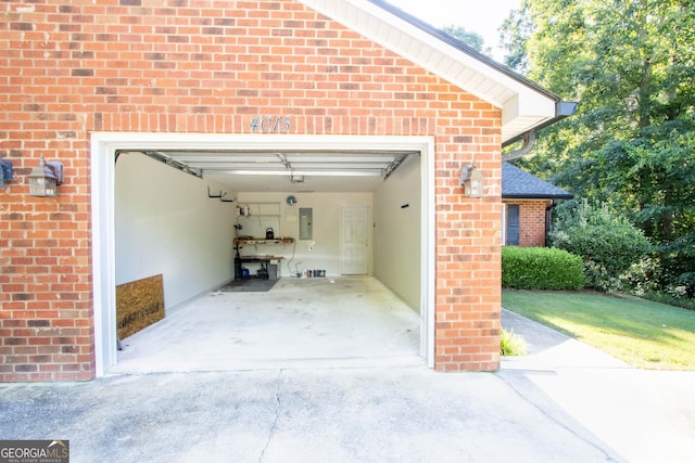 4015 Hidden Hollow Dr, Gainesville, GA 30506 - garage with electric panel and concrete driveway
