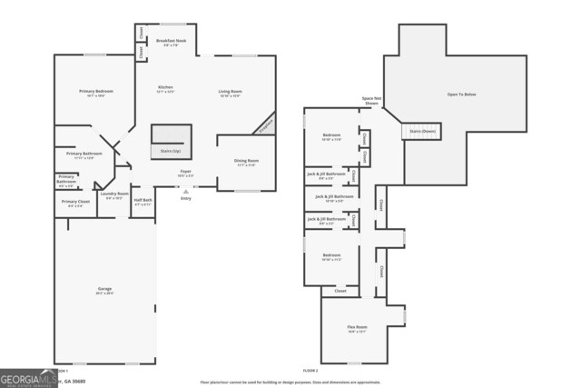 924 Vinings Dr, Winder, GA 30680 - floor plan / room layout