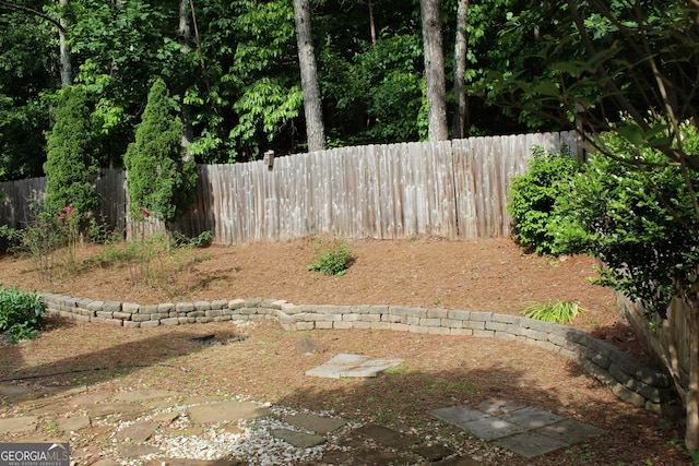 view of fenced backyard