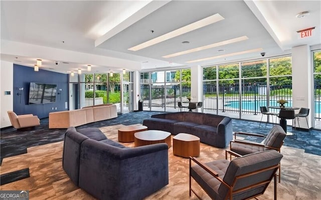 950 W Peachtree St NW Unit 1613, Atlanta, GA 30309 - building lobby with floor to ceiling windows