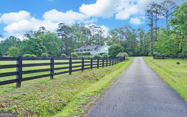 view of asphalt road
