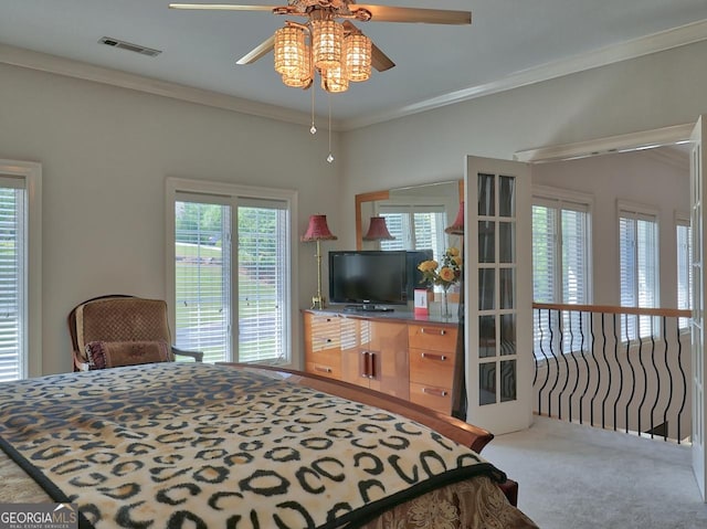 205 Somerset Ct, Mcdonough, GA 30253 - carpeted bedroom featuring ornamental molding