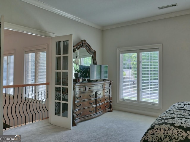205 Somerset Ct, Mcdonough, GA 30253 - bedroom featuring carpet flooring, ornamental molding, and multiple windows