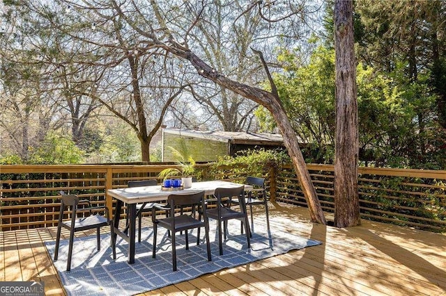 629 Hansell St SE, Atlanta, GA 30312 - wooden terrace with outdoor dining space
