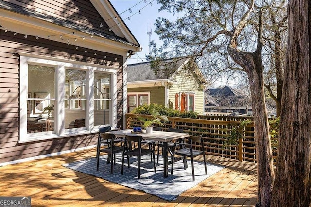 629 Hansell St SE, Atlanta, GA 30312 - wooden deck featuring outdoor dining area