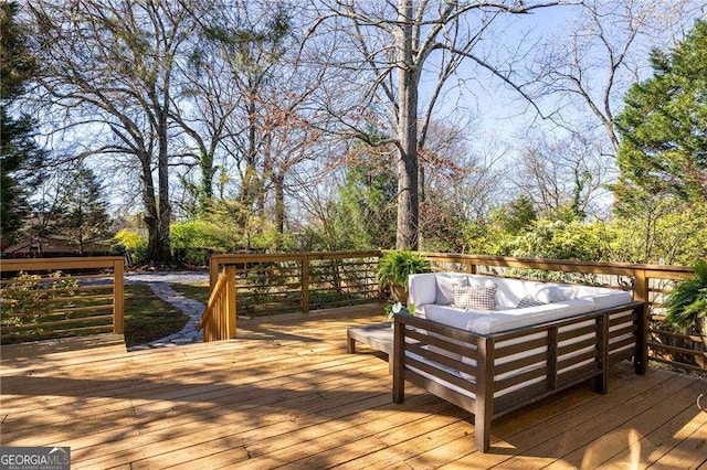 629 Hansell St SE, Atlanta, GA 30312 - wooden deck featuring an outdoor hangout area