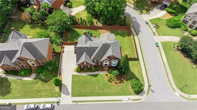 aerial perspective of suburban area