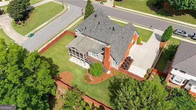 view from above of property