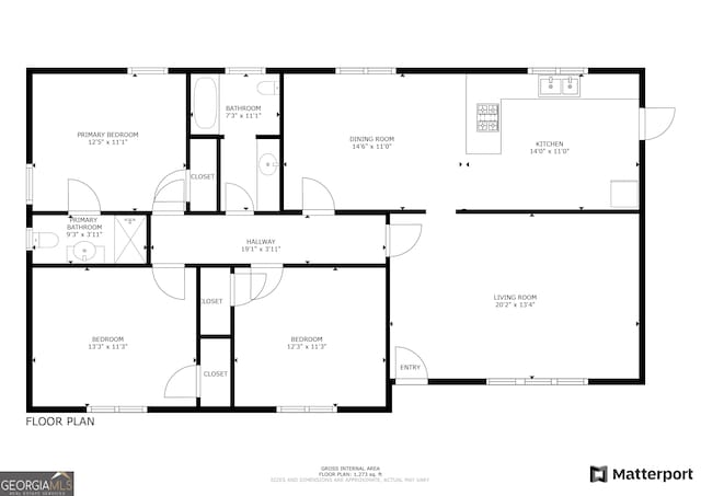 707 E Spring St, Monroe, GA 30655 - floor plan / room layout