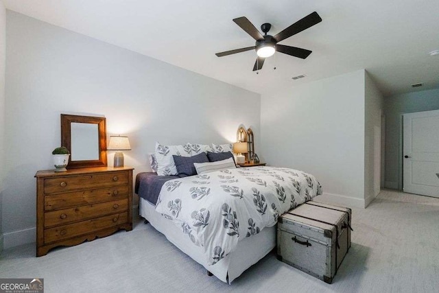 4992 Concert Ln, Marietta, GA 30066 - bedroom featuring light carpet, baseboards, and a ceiling fan