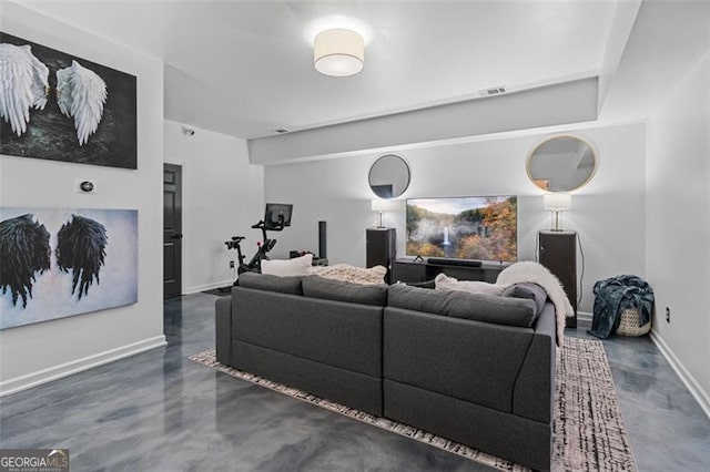 1525 Camden Cove Dr, Cumming, GA 30040 - living area with concrete flooring and baseboards