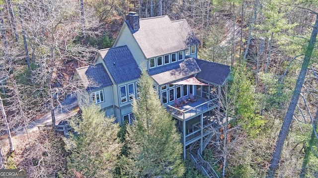 aerial view of property and surrounding area