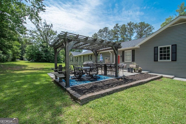 view of patio / terrace with a pergola