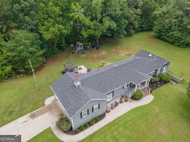 view from above of property