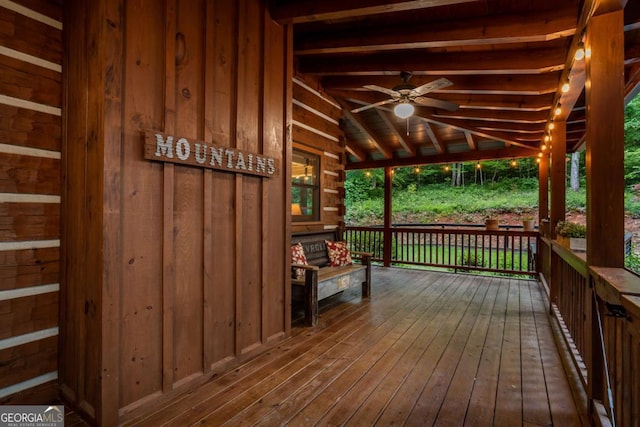 17 S Nicholas Way, Ellijay, GA 30540 - wooden deck with ceiling fan