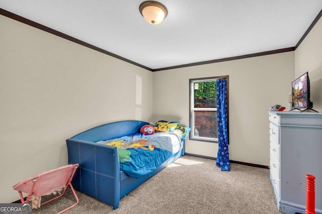 315 April Trce, Dawsonville, GA 30534 - bedroom featuring ornamental molding, carpet floors, and baseboards