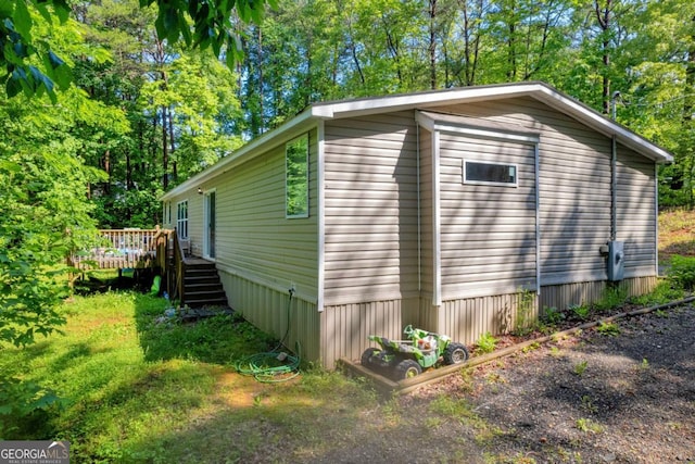 315 April Trce, Dawsonville, GA 30534 - view of side of property with a wooden deck