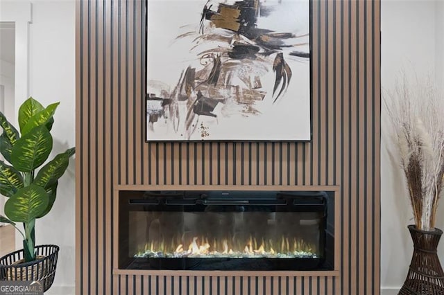detailed view of wallpapered walls