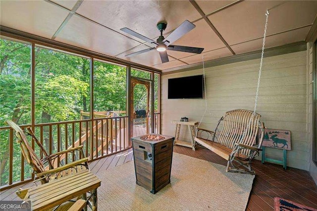 sunroom featuring plenty of natural light