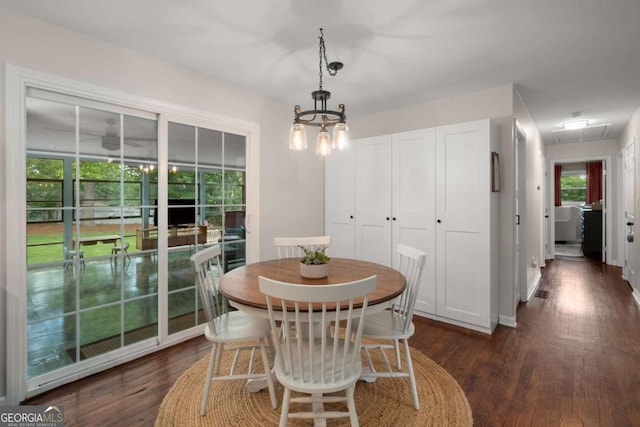 283 Norton Cir SE, Smyrna, GA 30082 - dining space with dark wood-type flooring