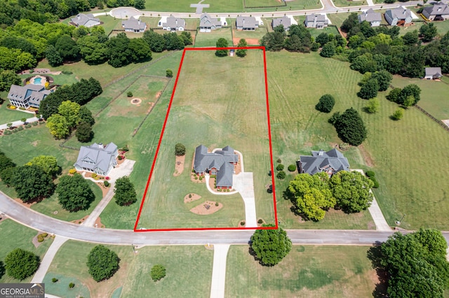 1365 Ivy Plantation, Monroe, GA 30656 - aerial view of property and surrounding area featuring property boundaries highlighted