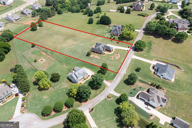 1365 Ivy Plantation, Monroe, GA 30656 - aerial perspective of suburban area featuring property parcel outlined