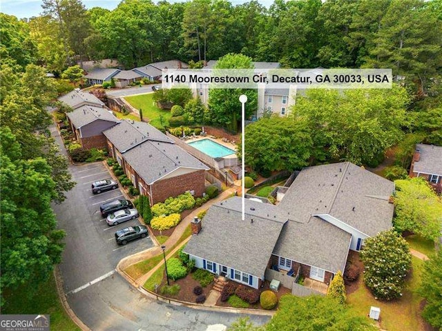 1140 Moorestown Cir, Decatur, GA 30033 - drone / aerial view of a pool