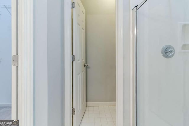 5335 Lexington View Pl, Sugar Hill, GA 30518 - bathroom featuring a shower stall and tile patterned floors